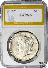 1921 Silver Peace Dollar PGA MS65