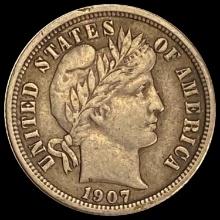 1907-S Barber Dime LIGHTLY CIRCULATED