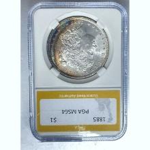 1885 Morgan Dollar PCGA MS64 SILVER