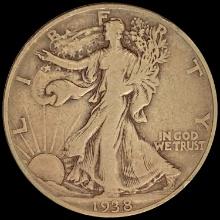 1938-D Walking Liberty Half Dollar LIGHTLY CIRCULATED