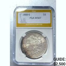 1880-S Morgan Dollar PGA MS67