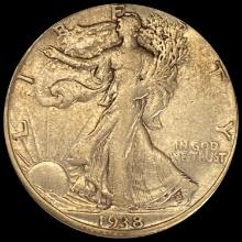 1938-D Walking Liberty Half Dollar LIGHTLY CIRCULATED