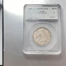 1838 Capped Bust Half Dollar SEGS AU-58