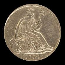 1837 Seated Liberty Half Dime CLOSELY UNCIRCULATED