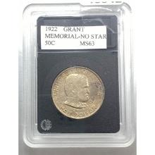 1922 Grant Memorial Half Dollar ANACS MS63
