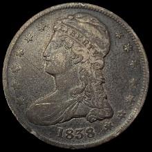 1838 SILVER Capped Bust Half Dollar LIGHTLY CIRCULATED