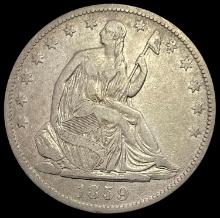 1859-O SILVER Half Dollar LIGHTLY CIRCULATED