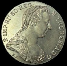 1780 Silver Maria Theresa Thaler UNCIRCULATED