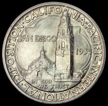 1935 SILVER San Diego Half Dollar GEM BU