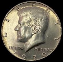 1970-D SILVER Kennedy Half Dollar SUPERB GEM BU