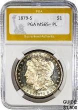 1879-S Morgan Silver Dollar PGA MS65+ PL