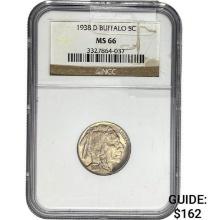 1938-D Buffalo 5C NGC MS66