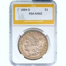 1894-O Morgan Silver Dollar PCGA MS62