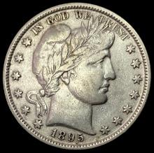 1895-S SILVER Barber Half Dollar CLOSELY UNCIRCULATED