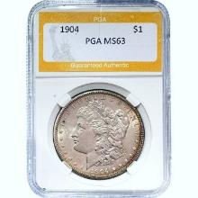 1904 $1 Morgan Dollar PCGA MS63