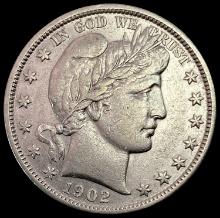 1902-S SILVER Barber Half Dollar CLOSELY UNCIRCULATED