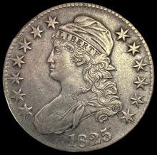 1825 SILVER Capped Bust Half Dollar CLOSELY UNCIRCULATED