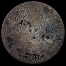 1805 Draped Bust Silver Half Dollar NICELY CIRCULATED
