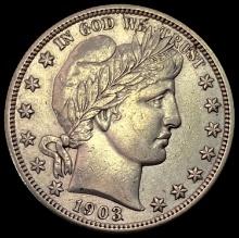 1903 SILVER Barber Half Dollar CLOSELY UNCIRCULATED