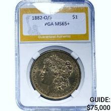 1882-O/S Morgan Dollar PCGS MS65+
