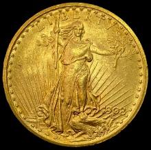 1908 GOLD $20 Saint-Gaudens Double Eagle CHOICE BU