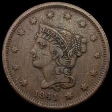 1841 Large Cent LIGHTLY CIRCULATED