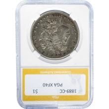 1889-CC Morgan Dollar PCGA XF40