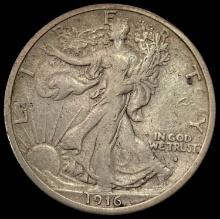 1916-S SILVER Walking Liberty Half Dollar LIGHTLY CIRCULATED