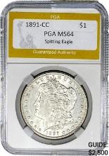 1891-CC Morgan Dollar PGA MS64