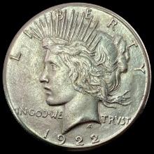 1922-S SILVER Peace Dollar CLOSELY UNCIRCULATED