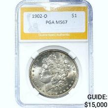 1902-O Morgan Dollar PGA MS67 SILVER