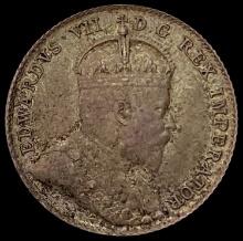 1907 SILVER Canada 10 Cents CHOICE AU
