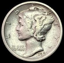 1920-S SILVER Mercury Dime NEARLY UNCIRCULATED