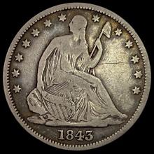 1843-O SILVER Half Dollar NICELY CIRCULATED