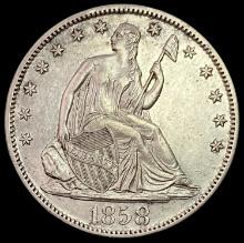 1858-S SILVER Half Dollar CHOICE AU