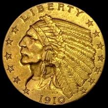 1910 GOLD Indian Head Quarter Eagle UNCIRCULATED