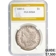 1883-S Morgan Dollar PGA MS64  MS64