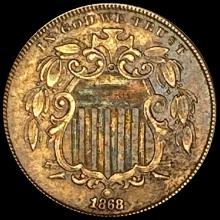 1868 Shield Nickel CLOSELY UNCIRCULATED