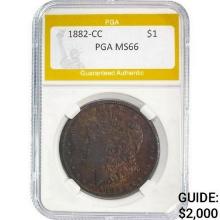 1882-CC Morgan Dollar PGA MS66  MS66