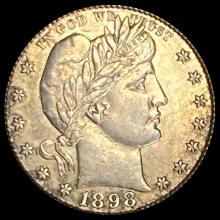1898-S Barber Silver Quarter ABOUT UNCIRCULATED