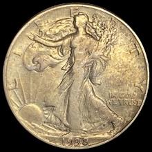 1938-D Walking Liberty Silver Half Dollar LIGHTLY CIRCULATED