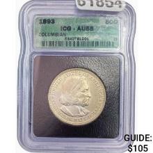1893 Columbian Half Dollar ICG AU58