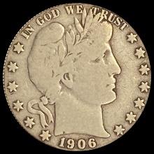 1906-O Silver Barber Half Dollar LIGHTLY CIRCULATED