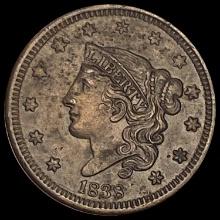 1838 Coronet Head Large Cent CHOICE AU