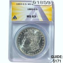 1883-O Morgan Dollar ANACS MS63 SILVER