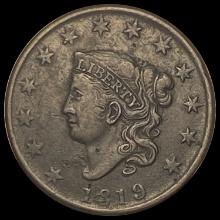 1819 Coronet Head Large Cent LIGHTLY CIRCULATED