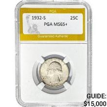 1932-S Washington Quarter PGA MS65+  MS65+