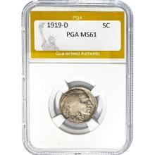 1919-D Buffalo Nickel PGA MS61  MS61