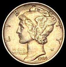 1924-S Mercury Dime CHOICE AU