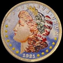 1921 Morgan Silver Dollar-Colorized UNCIRCULATED